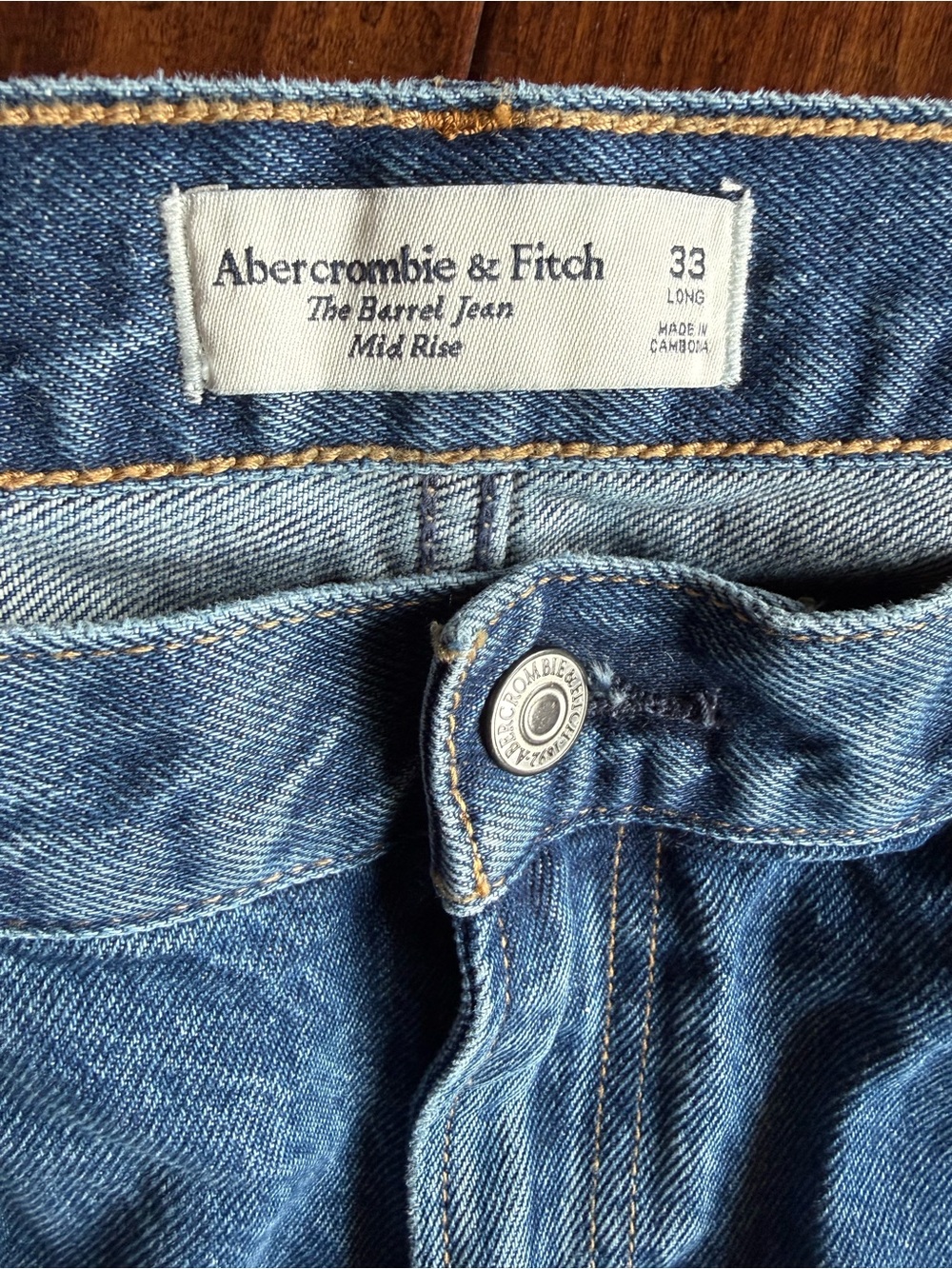 Abercrombie & Fitch Blue Denim Barrel Jeans